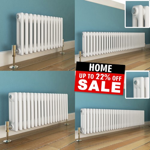 White traditional radiators - white,